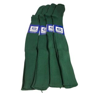Saxon Green Soccer Socks Nylon Stretch Size 10-13 Shoe Size 7-12 Pack Of 4